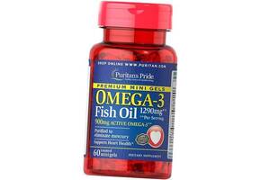 Омега 3 Puritan's Pride Omega-3 Fish Oil 1290 Mini Gels 60 гелкапс (67367011)