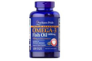 Омега 3 Puritan's Pride Triple Strength Omega-3 Fish Oil 1400 mg (950 mg Active Omega-3) 120 Softgels