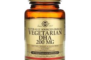 Омега 3 Solgar Natural Omega-3 Vegetarian DHA 200 mg 50 Veg Caps