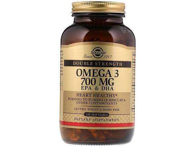 Омега 3 Solgar Omega-3 700 mg EPA & DHA 120 Softgels