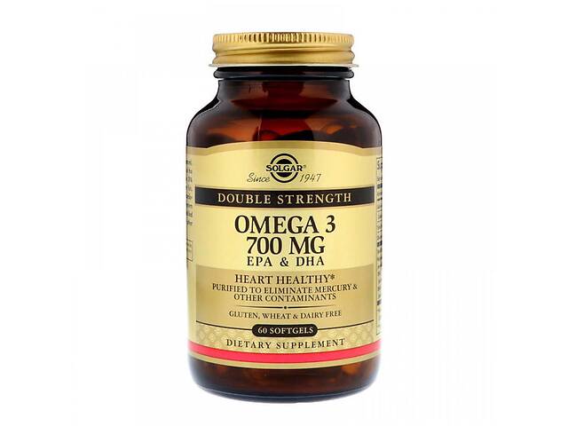 Омега 3 Solgar Omega-3 700 mg EPA & DHA 60 Softgels