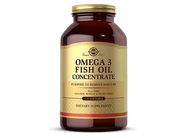 Омега 3 Solgar Omega-3 Fish Oil Concentrate 120 Softgels