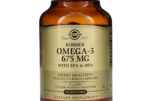 Омега 3 Solgar Omega-3 Kosher 675 mg 50 Softgels