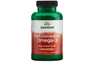 Омега 3 Swanson Omega-3 High Concentrate 120 Caps