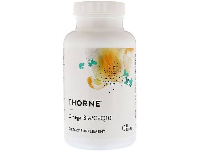 Омега 3 Thorne Research Omega-3 with CoQ10 90 Gel Caps
