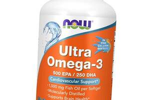 Омега 3 Ultra Omega-3 Fish Gelatin Now Foods 180гелкапс (67128027)