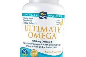 Омега-3 у рибному желатині Ultimate Omega in Fish Gelatin Nordic Naturals 60гелкапс Лимон (67352043)