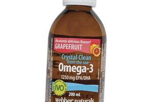 Омега 3 жидкая Webber Naturals Crystal Clean from the Sea Omega-3 1250 200 мл Грейпфрут (67485001)