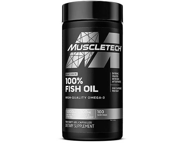 Омега для спорта MuscleTech Platinum 100% Omega Fish Oil 100 Softgels