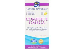 Омега комплекс с лимоном Nordic Naturals Complete Omega Lemon 1000 мг 120 гелевых капсул (NOR02770)