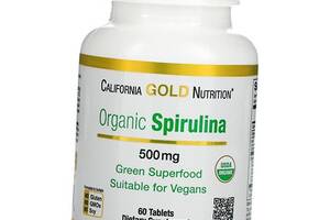 Органическая Спирулина Organic Spirulina California Gold Nutrition 60таб (71427004)