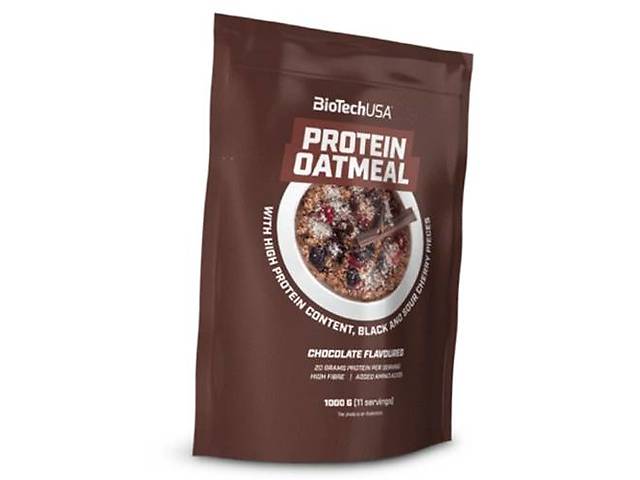 Овсянка с высоким содержанием протеина Protein Oatmeal BioTech (USA) 1000г Шоколад-вишня (05084017)