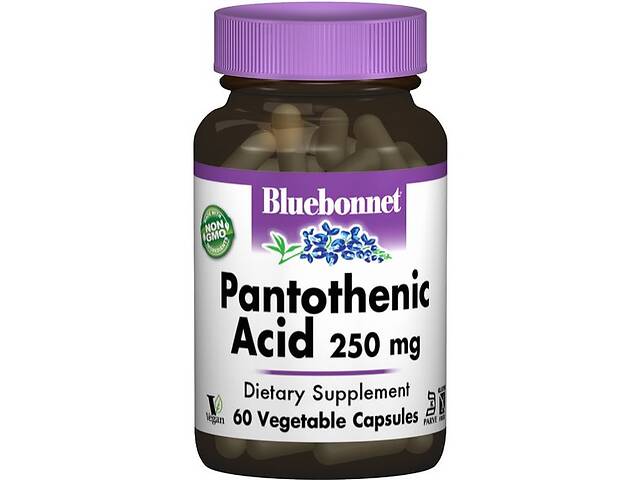 Пантотеновая кислота Bluebonnet Nutrition Pantothenic Acid (B5) 250 mg 60 Veg Caps BLB0468