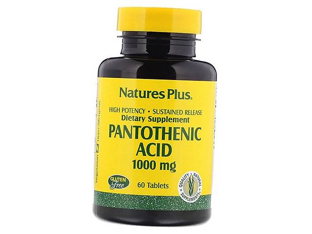 Пантотеновая кислота Pantothenic Acid 1000 Nature's Plus 60таб (36375158)