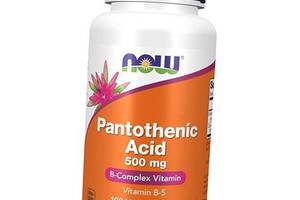 Пантотенова кислота, Pantothenic Acid 500, Now Foods 100вегкапс (36128067)
