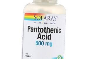 Пантотенова кислота, Pantothenic Acid 500, Solaray 250вегкапс (36411032)