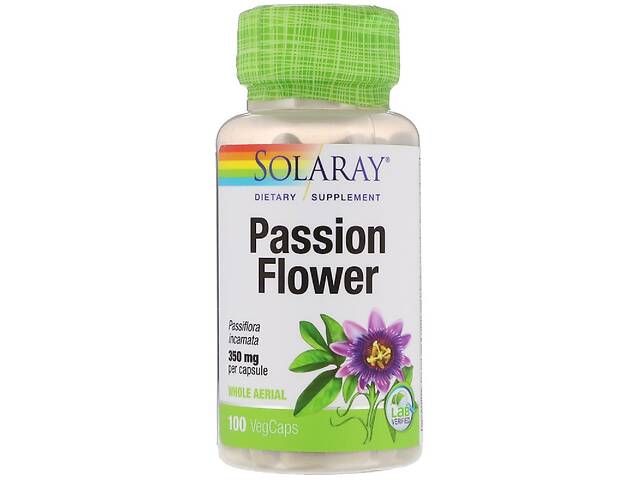 Пассифлора Solaray Passion Flower 100 капсул