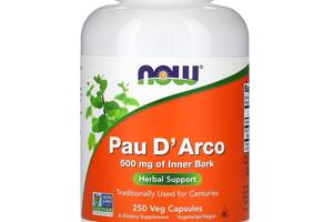 Pau D Arco Now Foods 500 мг 250 вегетарианских капсул