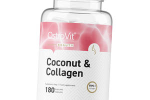 Пептиды Рыбьего Коллагена и Масло MCT Marine Collagen & MCT Oil from Coconut Ostrovit 180капс (68250010)