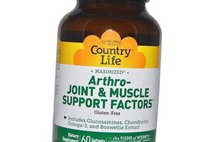 Поддержка суставов Хондропротектор Joint & Muscle Support Factors Country Life 60гелкапс (03124005)