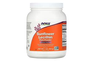 Подсолнечный лецитин Sunflower Lecithin Now Foods чистый порошок 454 г