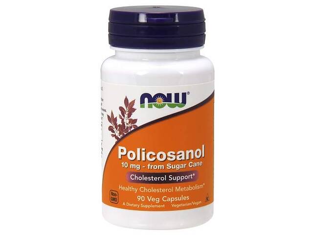 Поликозанол (Policosanol) Now Foods 10 мг 90 вегетарианских капсул