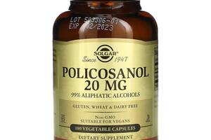 Поликозанол (Policosanol) Solgar 20 мг 100 вегетарианских капсул