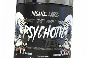 Предтрен с комплексом для повышения тестостерона Psychotic Test Insane Labz 275г Фруктовый пунш (11059016)