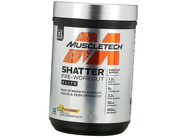 Предтрен Shatter Pre-Workout Elite Muscle Tech 459г Ледяная свежесть (11098013)