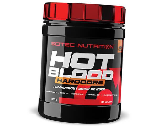 Предтренировочная добавка с креатином Hot Blood Hardcore Scitec Nutrition 375г Красный фрукт (11087012)
