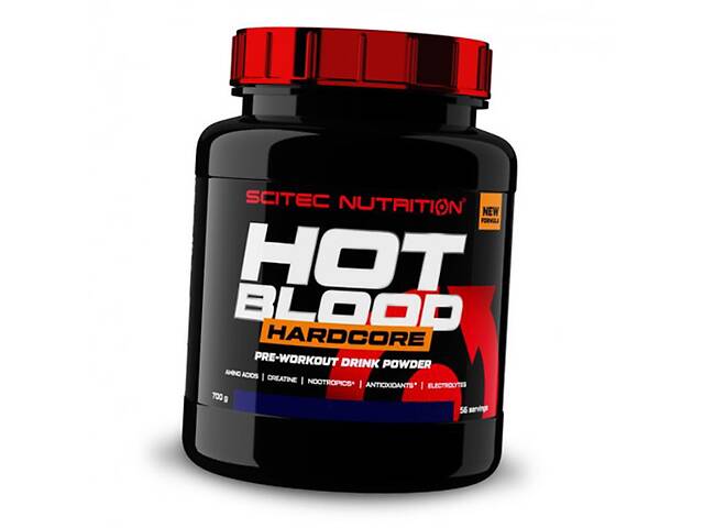 Предтренировочная добавка с креатином Hot Blood Hardcore Scitec Nutrition 700г Красный фрукт (11087012)