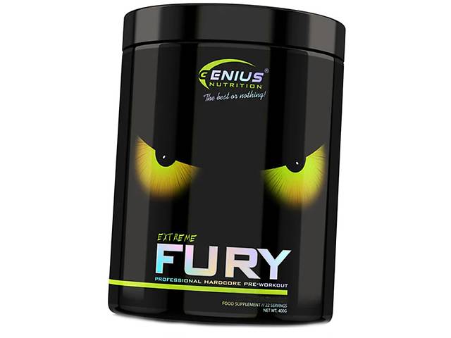 Предтренировочный комплекс Fury Extreme Genius Nutrition 400г Киви-клубника (11562002)