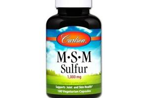 Препарат для суставов и связок Carlson Labs MSM Sulfur 1000 mg 180 Veg Caps