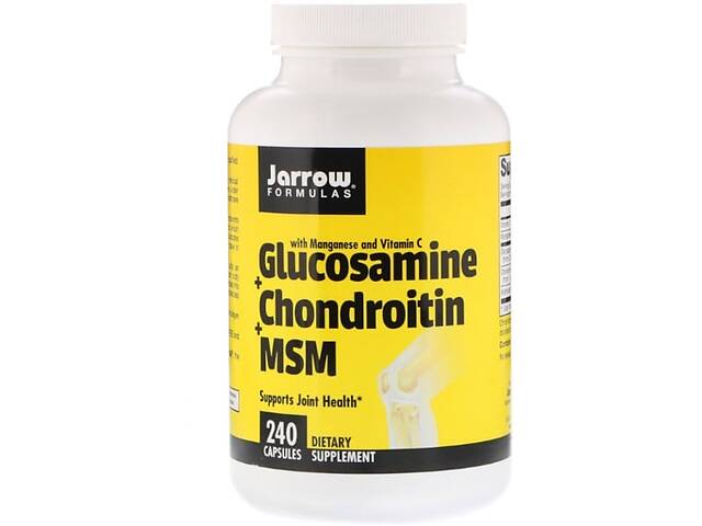 Препарат для суставов и связок Jarrow Formulas Glucosamine + Chondroitin + MSM Combination 240 Caps JRW-19022