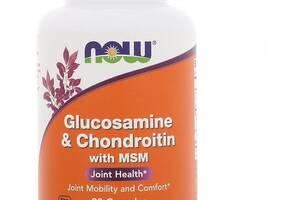 Препарат для суставов и связок NOW Foods Glucosamine & Chondroitin with MSM 90 Caps
