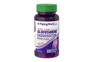 Препарат для суставов и связок Piping Rock Mini Tabs Advanced Glucosamine Chondroitin MSM Plus 300 Tabs