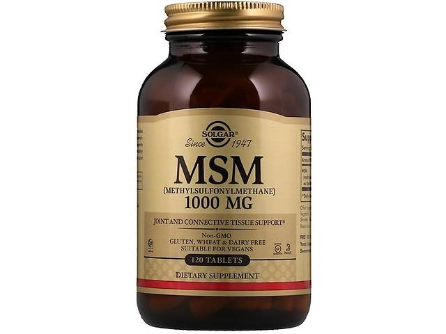 Препарат для суставов и связок Solgar MSM 1000 mg 120 Tabs