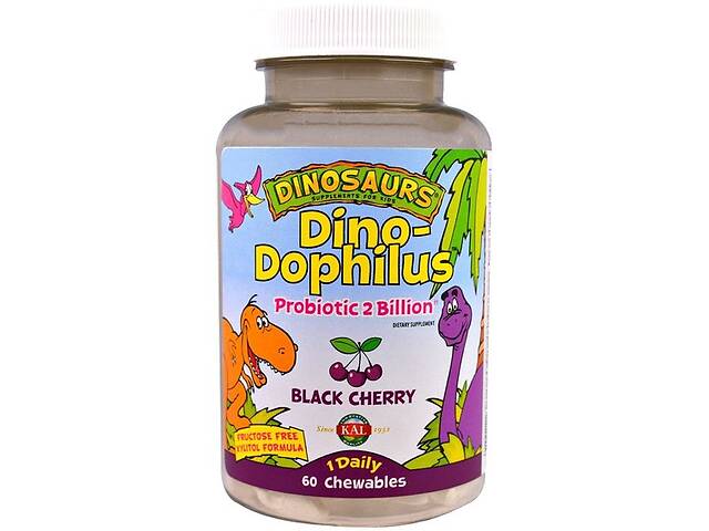 Пробиотик KAL Dino-Dophilus 60 Chewables Black Cherry CAL-50200