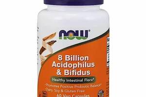 Пробиотик NOW Foods 8 Billion Acidophilus & Bifidus 60 Veg Caps