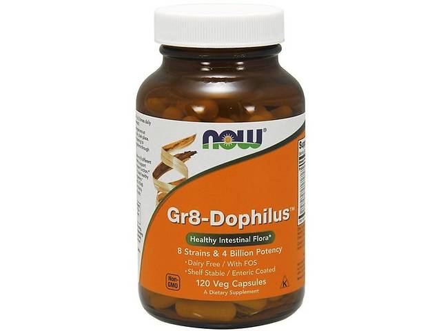 Пробиотик NOW Foods Gr8-Dophilus 8 billion 120 Veg Caps