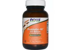 Пробиотик NOW Foods Probiotic-10 100 billion 30 Veg Caps NF2931