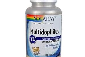 Пробиотик Solaray Multidophilus 12, 20 Billion CFU 100 Veg Caps SOR-49300