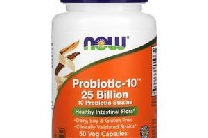 Пробиотики-10 Now Foods 25 млрд 50 растительных капсул