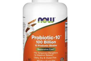 Пробиотики-10 Probiotic-10 Now Foods 100 млрд 60 растительных капсул