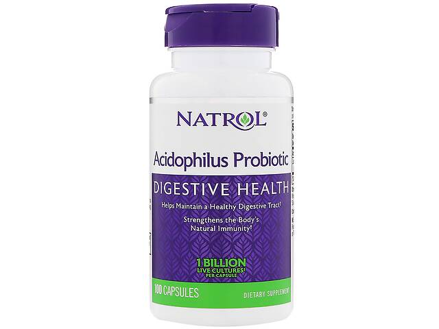 Пробиотики Acidophilus Probiotic Natrol 1 млрд 100 капсул