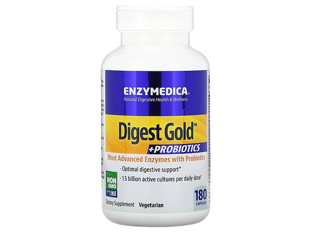 Пробиотики + ферменты Digest Gold + Probiotics Enzymedica 180 капсул