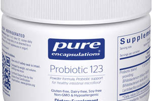 Пробиотики поддержка здоровой микрофлоры кишечника для детей Probiotic 123 Pure Encapsulations 60 г