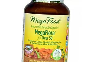 Пробиотики и Пребиотики с Куркумой MegaFlora Probiotic with Turmeric Mega Food 60капс (69343003)