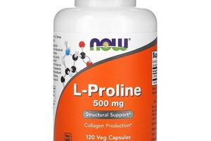 Пролин NOW Foods L-Proline 500 mg 120 Veg Caps