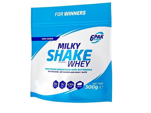 Протеин 6PAK Nutrition Milky Shake Whey 300 g /10 servings/ Coconut